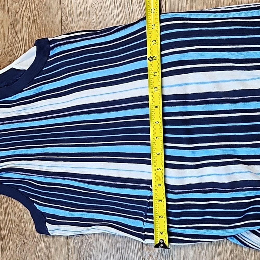 Maeve Navy and Light Blue Striped Maxi Dress - Picture 13 of 16